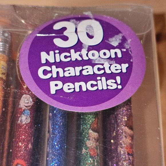 NIP Vintage Nickelodeon Nick-tivities Glitterz 30 Nicktoon‎ Character Pencils - Picture 3 of 4